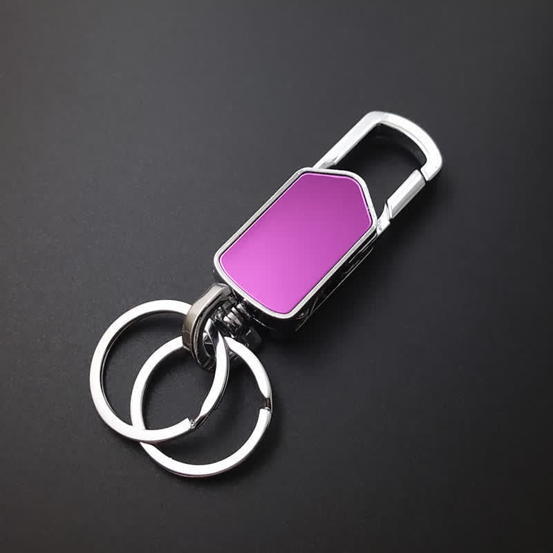 Porte-clés multifonction rotatif à 360 degrés avec couteau - Rose - image 2