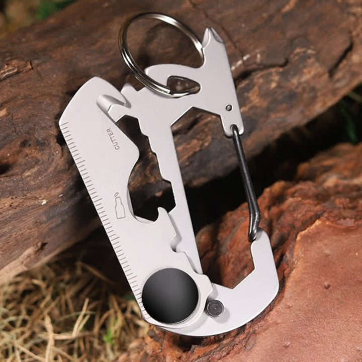 Mousqueton d'escalade multifonction 7 en 1, porte-clés EDC - image 6