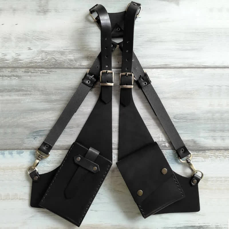 Sac à bandoulière double dissimulé antivol pour l'extérieur - Noir - image 3