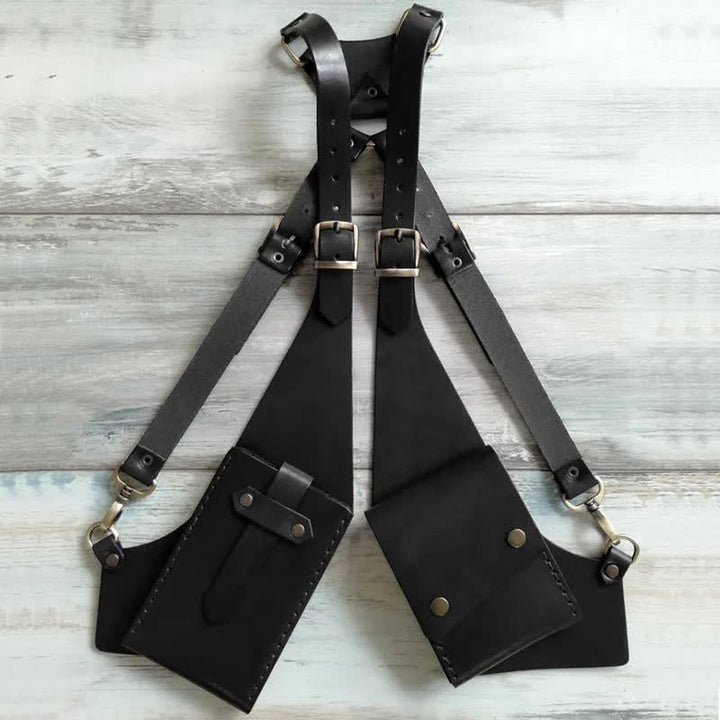 Sac à bandoulière double dissimulé antivol pour l'extérieur - Noir - image 3