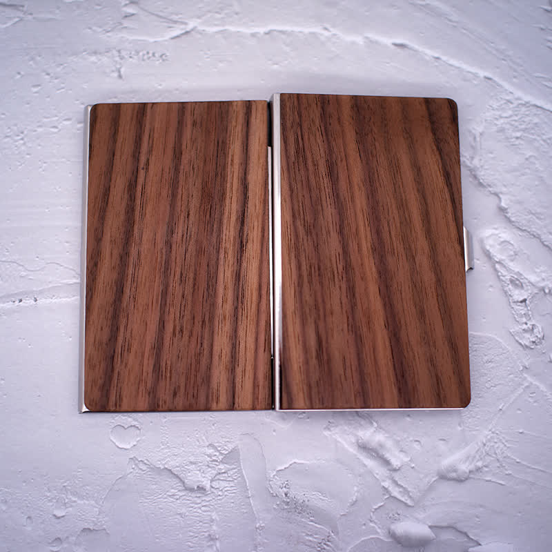 Étui en bois pour cartes de visite avec nom gravé personnalisé - image 10