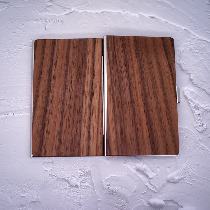 Étui en bois pour cartes de visite avec nom gravé personnalisé - image 10