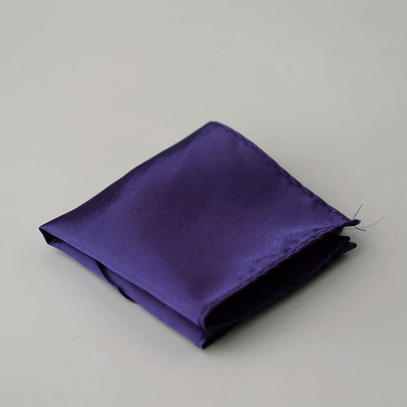 Pochette de costume simple et unie pour homme, idéale pour un mariage - Indigo - image 41