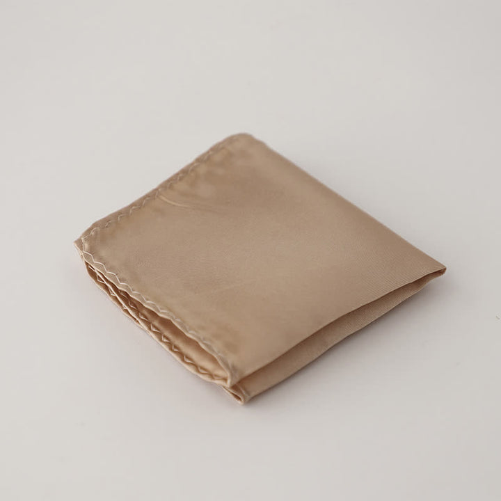 Pochette de costume simple et unie pour homme, idéale pour un mariage - Champagne - image 36