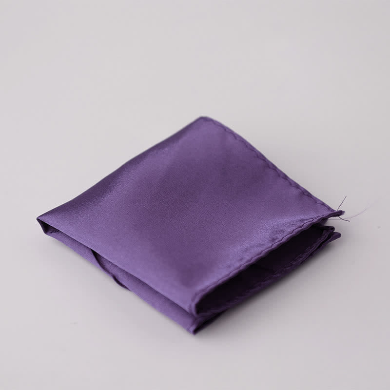 Pochette de costume simple et unie pour homme, idéale pour un mariage - BleuViolet - image 40