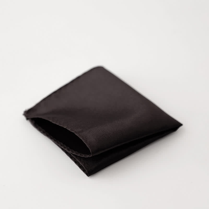 Pochette de costume simple et unie pour homme, idéale pour un mariage - Brun foncé - image 6