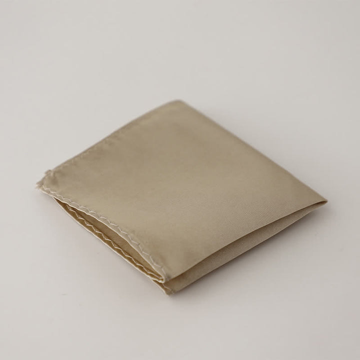 Pochette de costume simple et unie pour homme, idéale pour un mariage - Tanné - image 37