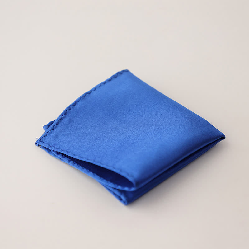 Pochette de costume simple et unie pour homme, idéale pour un mariage - Royal - image 27