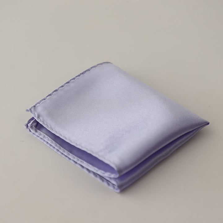 Pochette de costume simple et unie pour homme, idéale pour un mariage - Violet clair - image 11