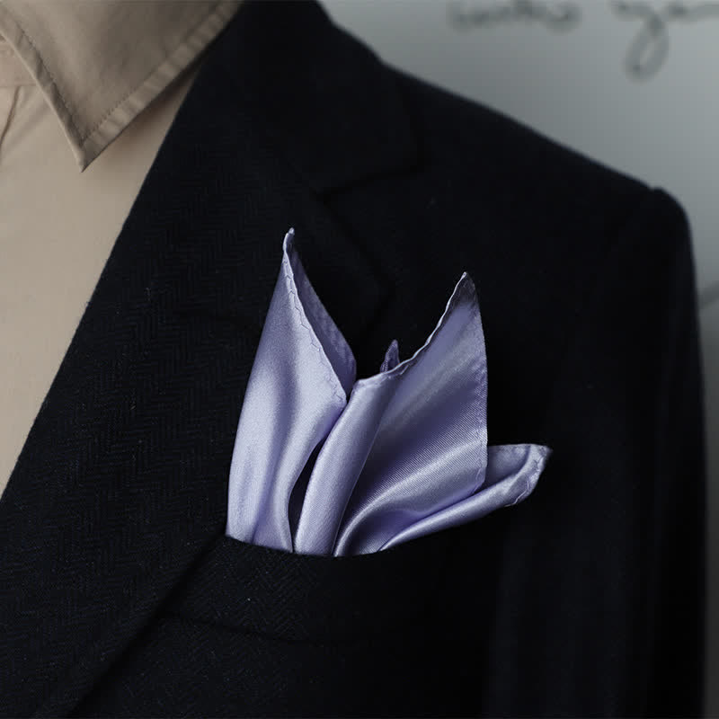 Pochette de costume simple et unie pour homme, idéale pour un mariage - image 12