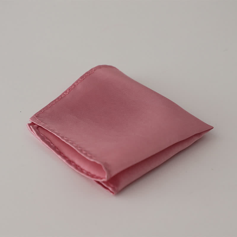 Pochette de costume simple et unie pour homme, idéale pour un mariage - Violet pâle Rouge - image 22