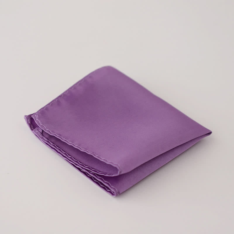 Pochette de costume simple et unie pour homme, idéale pour un mariage - Violet - image 18