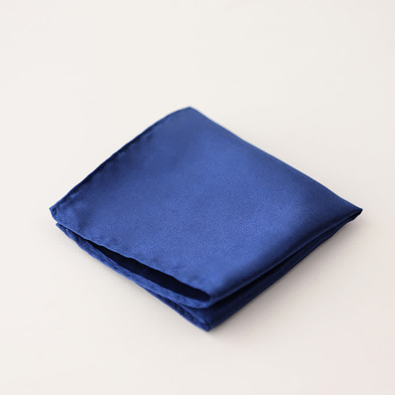 Pochette de costume simple et unie pour homme, idéale pour un mariage - Marine - image 26