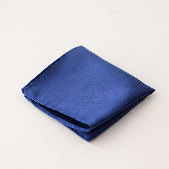 Pochette de costume simple et unie pour homme, idéale pour un mariage - Marine - image 26