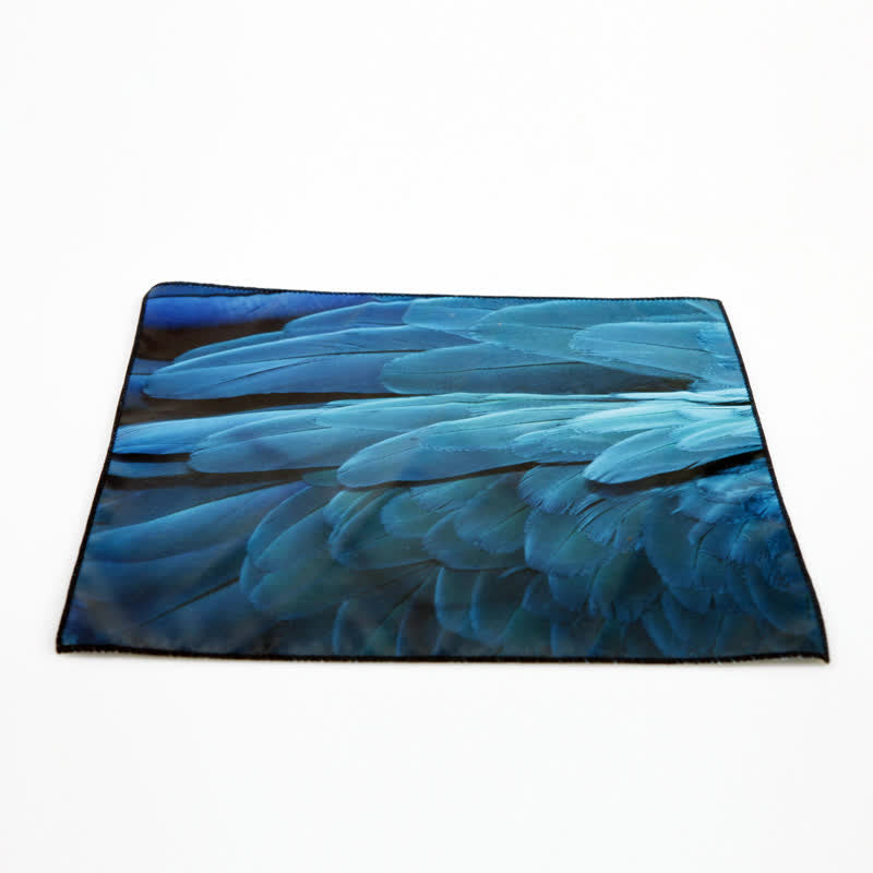 Pochette de costume de luxe pour homme à imprimé plumes bleu-vert - image 5