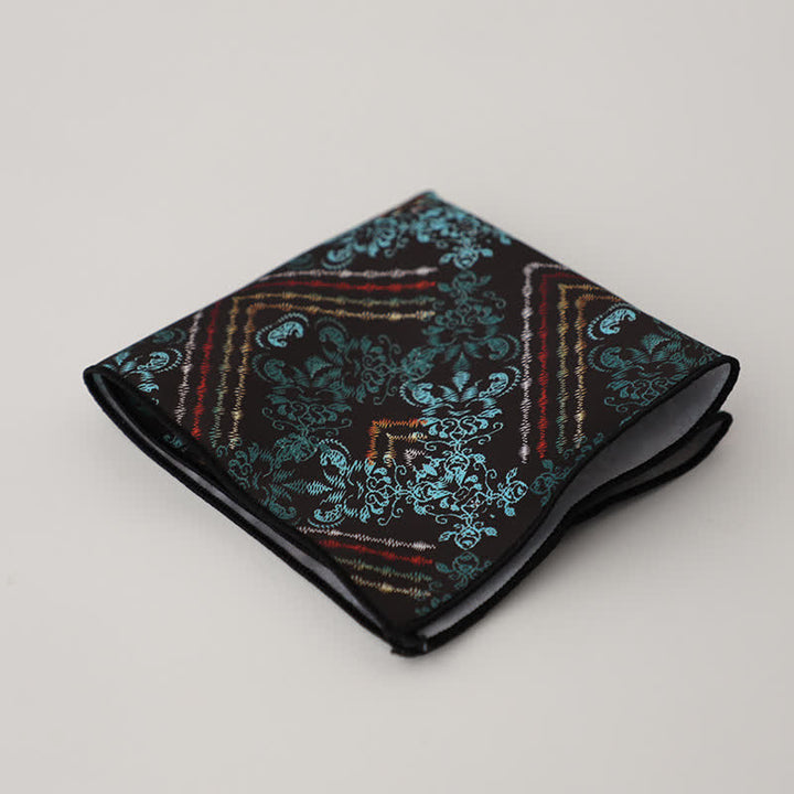 Pochette de costume fantaisie à motif géométrique et floral pour homme - Style #18 - image 21