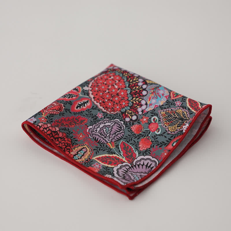 Pochette de costume fantaisie à motif géométrique et floral pour homme - Style #7 - image 10