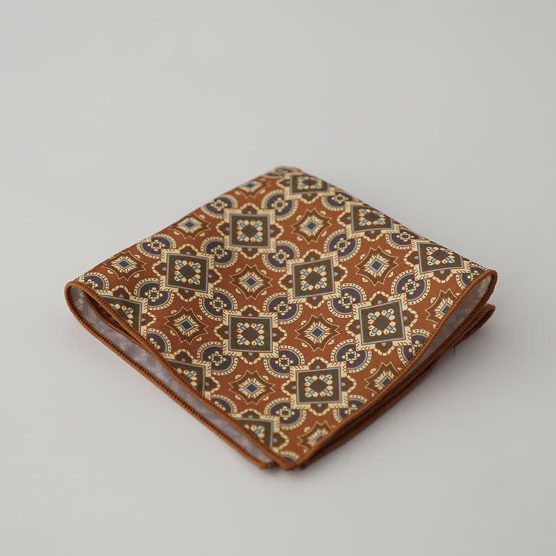 Pochette de costume fantaisie à motif géométrique et floral pour homme - Style #6 - image 9