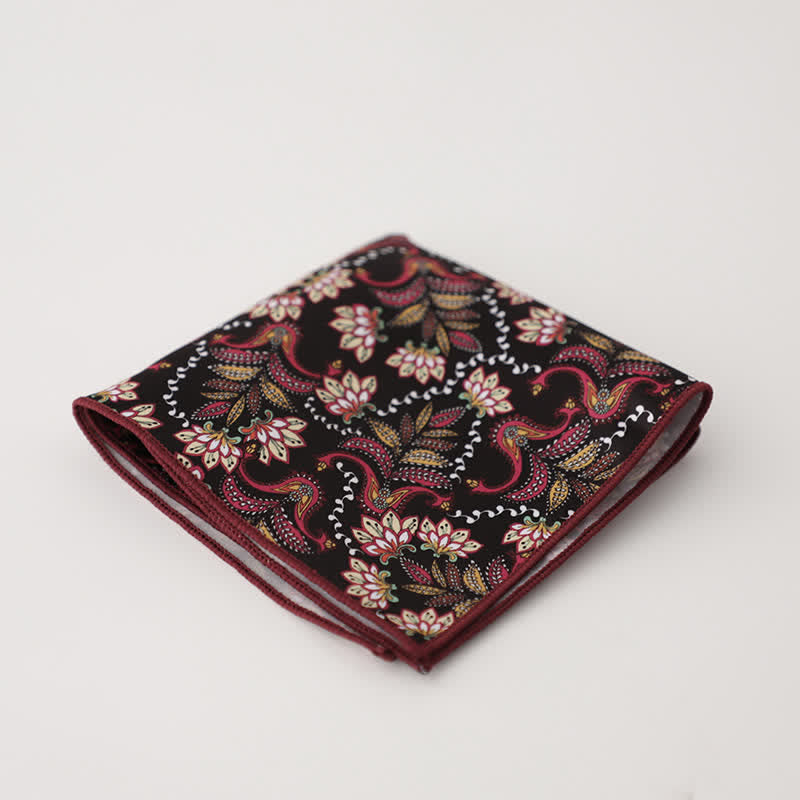 Pochette de costume fantaisie à motif géométrique et floral pour homme - Style #15 - image 18