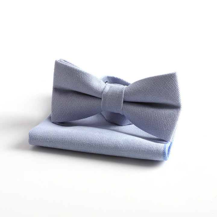 Lot de 2 nœuds papillons mouchoirs Morandi Color System - Bleu clair - image 14