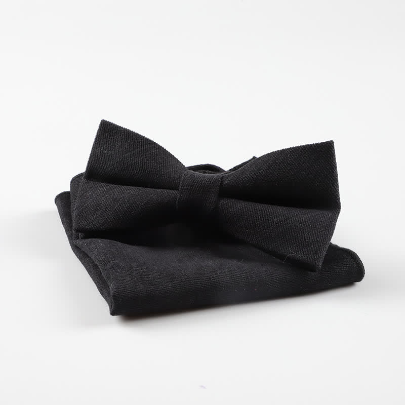 Lot de 2 nœuds papillons mouchoirs Morandi Color System - Noir - image 4