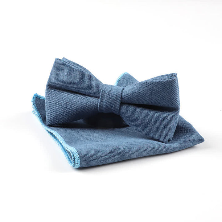Lot de 2 nœuds papillons mouchoirs Morandi Color System - Bleu - image 6