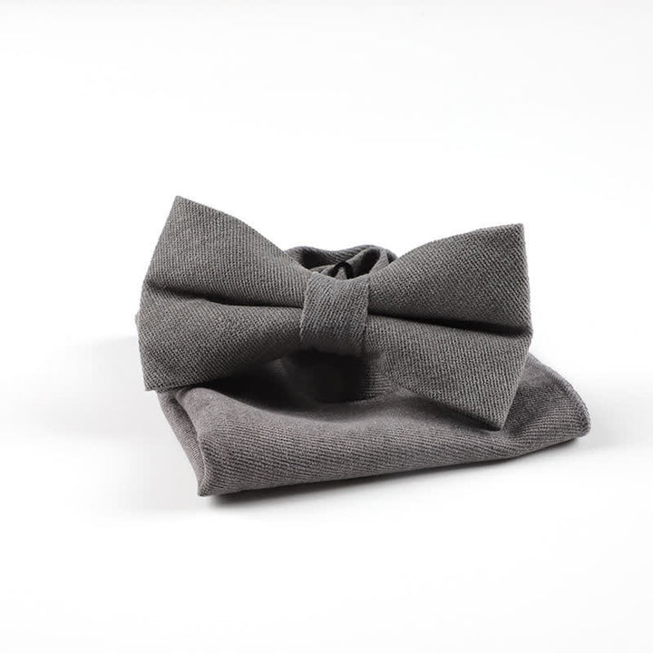 Lot de 2 nœuds papillons mouchoirs Morandi Color System - Gris foncé - image 17