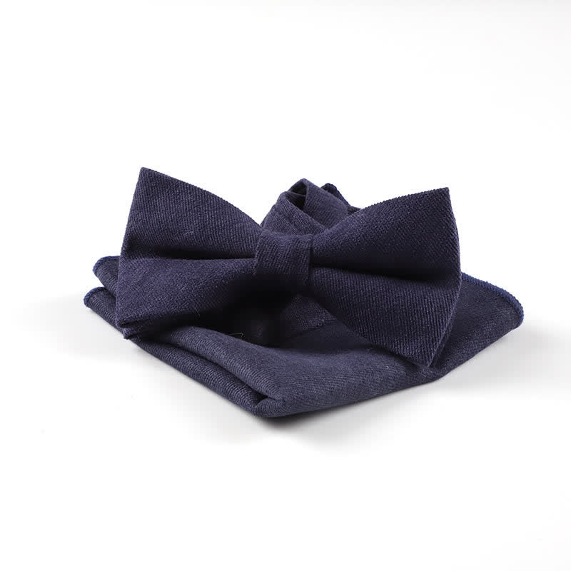 Lot de 2 nœuds papillons mouchoirs Morandi Color System - Marine - image 15