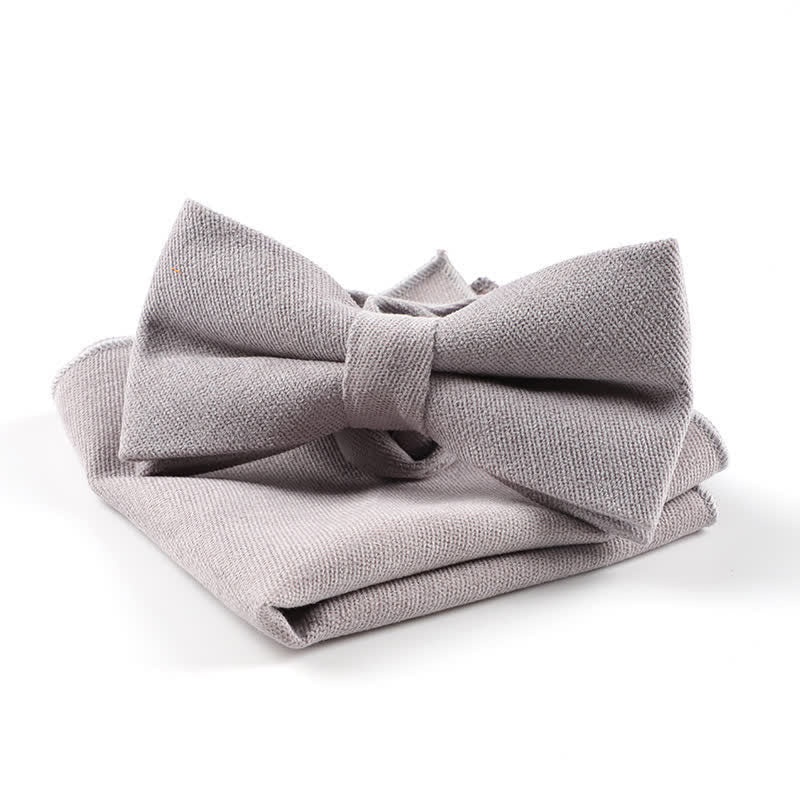 Lot de 2 nœuds papillons mouchoirs Morandi Color System - Gris - image 10