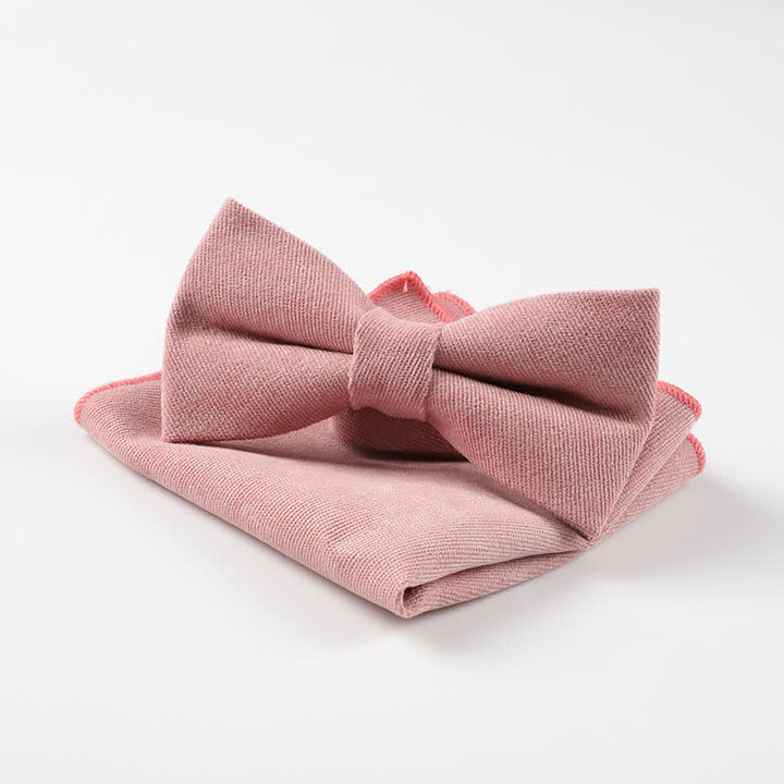 Lot de 2 nœuds papillons mouchoirs Morandi Color System - Rose - image 12