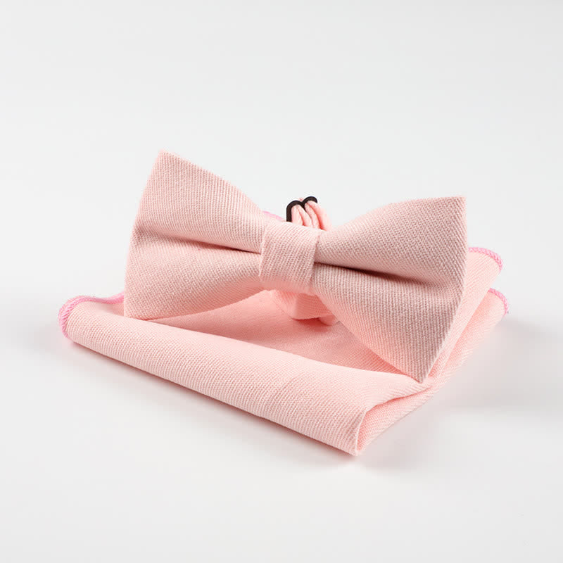 Lot de 2 nœuds papillons mouchoirs Morandi Color System - Rose clair - image 13