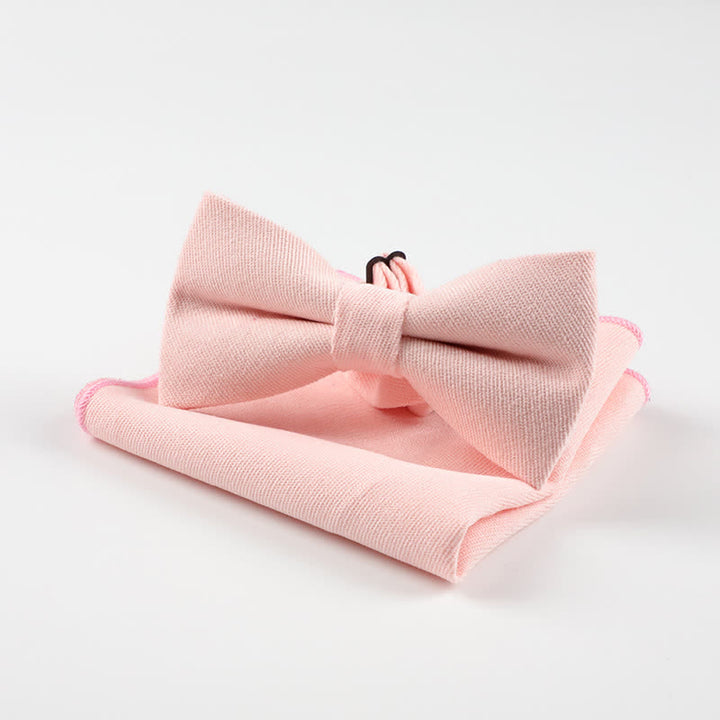 Lot de 2 nœuds papillons mouchoirs Morandi Color System - Rose clair - image 13