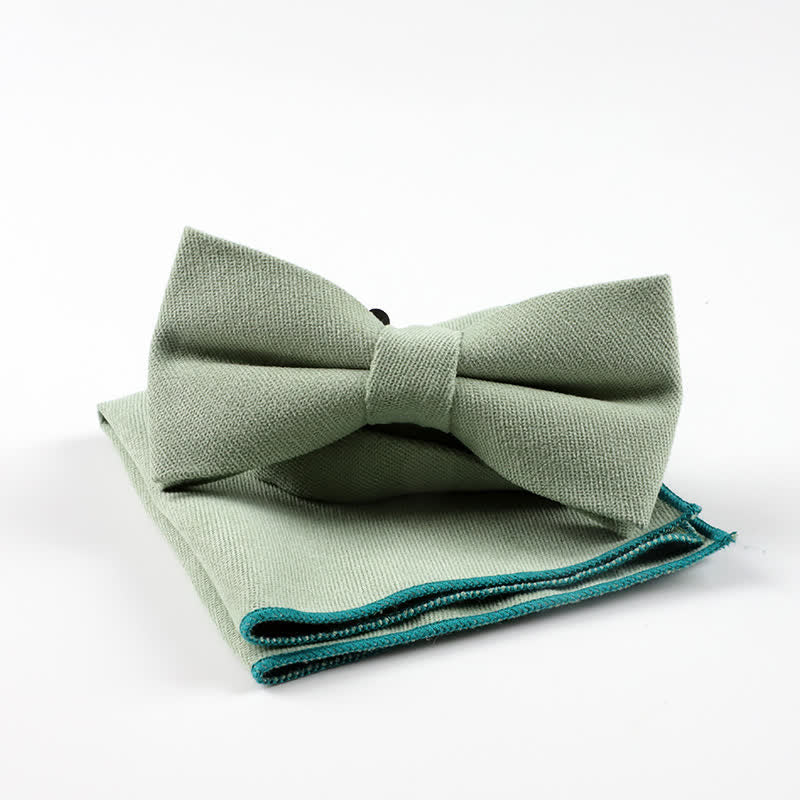 Lot de 2 nœuds papillons mouchoirs Morandi Color System - Vert - image 8