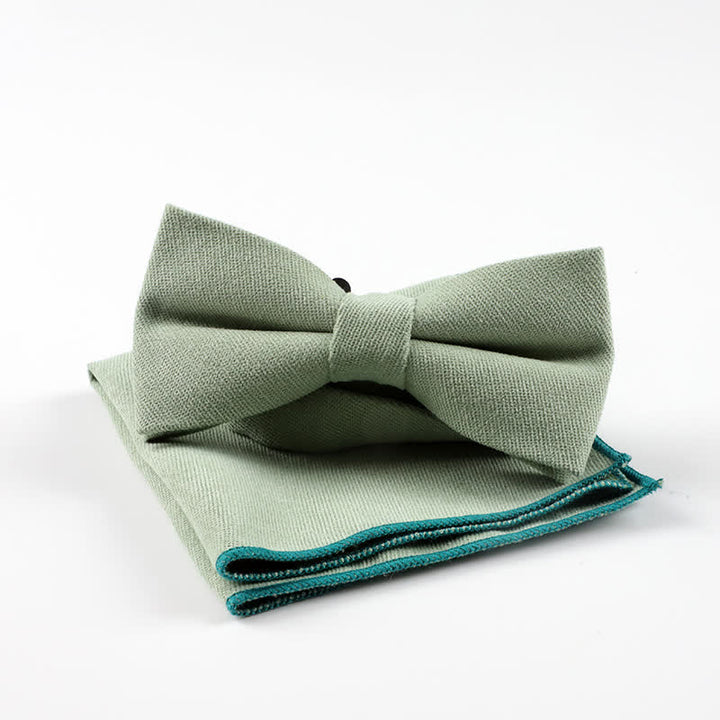 Lot de 2 nœuds papillons mouchoirs Morandi Color System - Vert - image 8