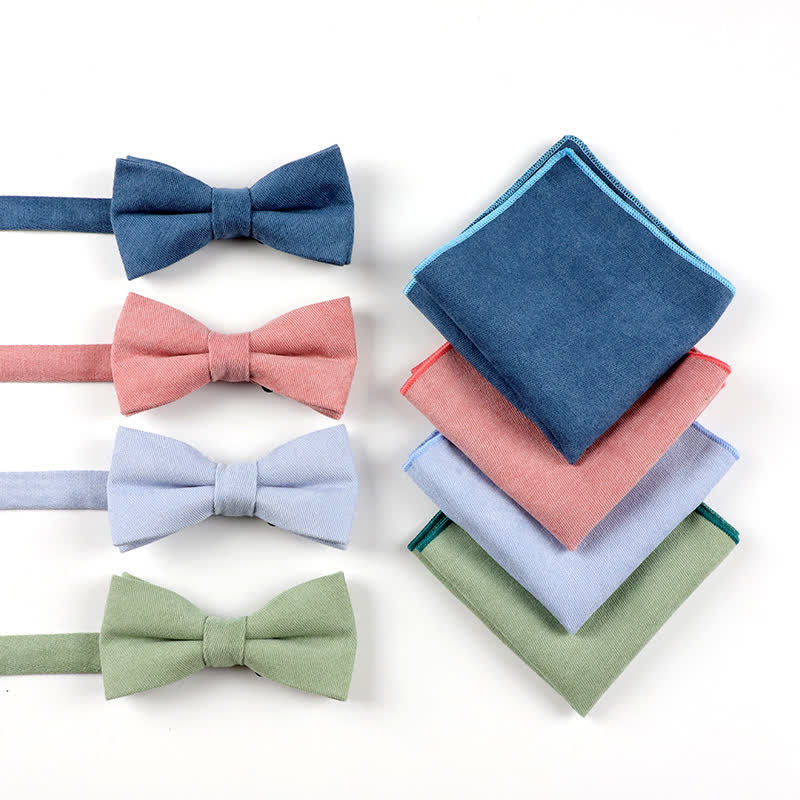 Lot de 2 nœuds papillons mouchoirs Morandi Color System - image 1