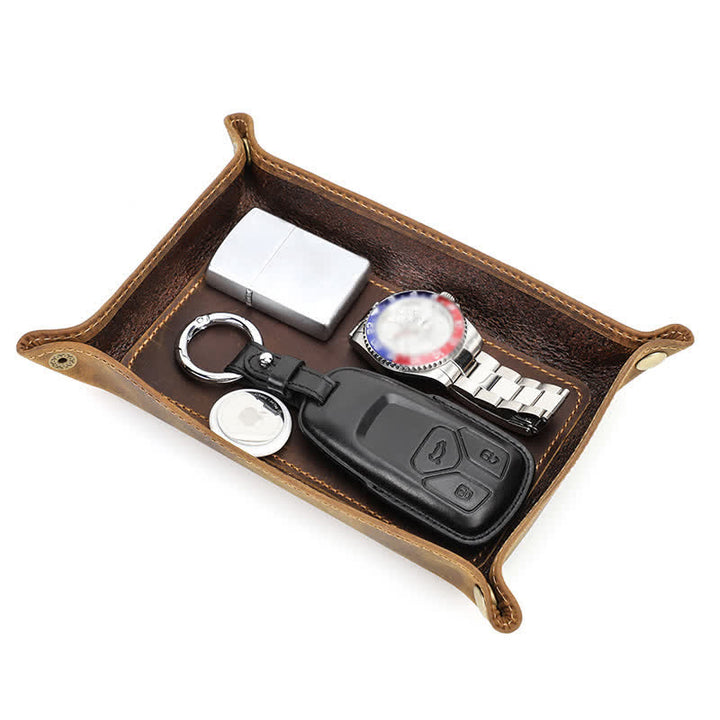 Petit plateau rectangulaire pliable en cuir avec nom personnalisé - image 10
