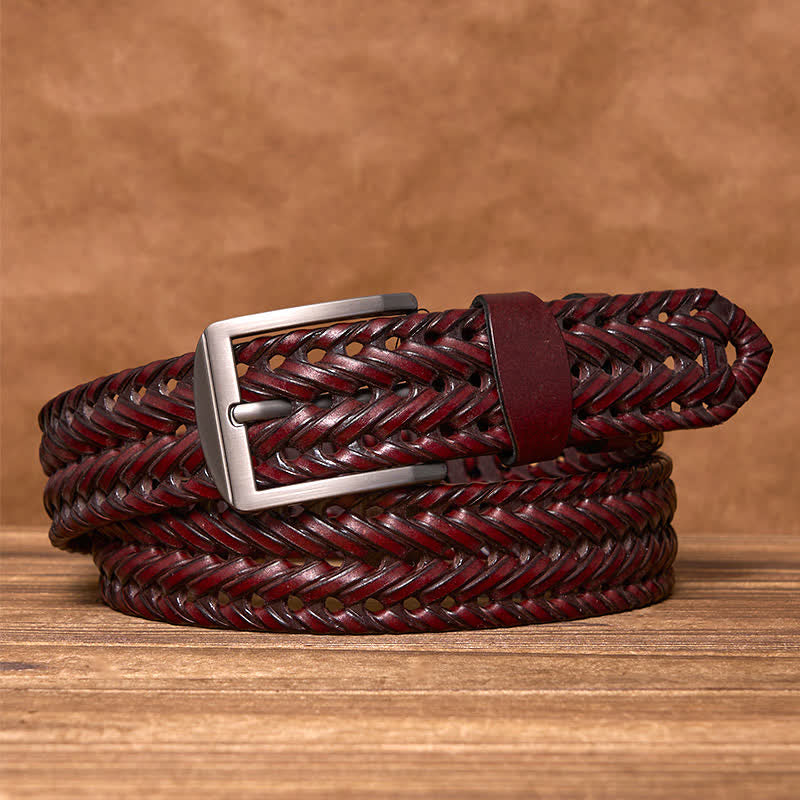 Ceinture en cuir tressée décontractée pour homme - image 17
