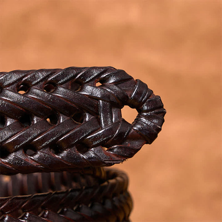 Ceinture en cuir tressée décontractée pour homme - image 14