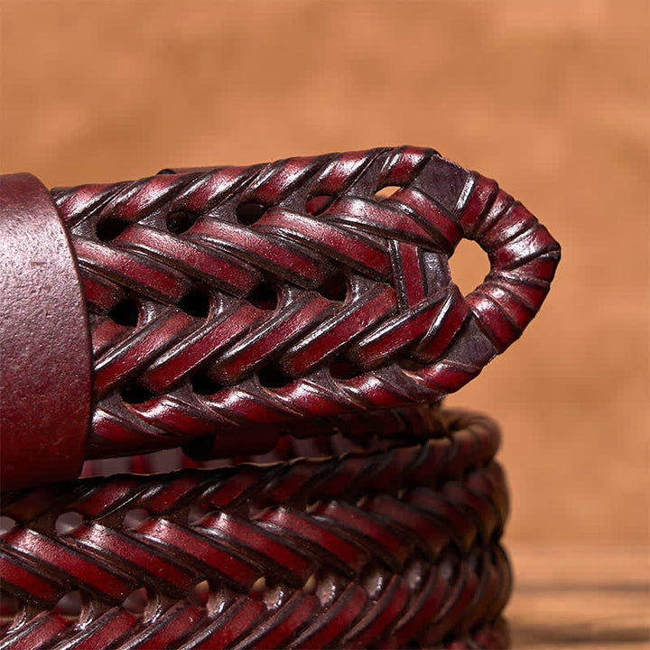 Ceinture en cuir tressée décontractée pour homme - image 19