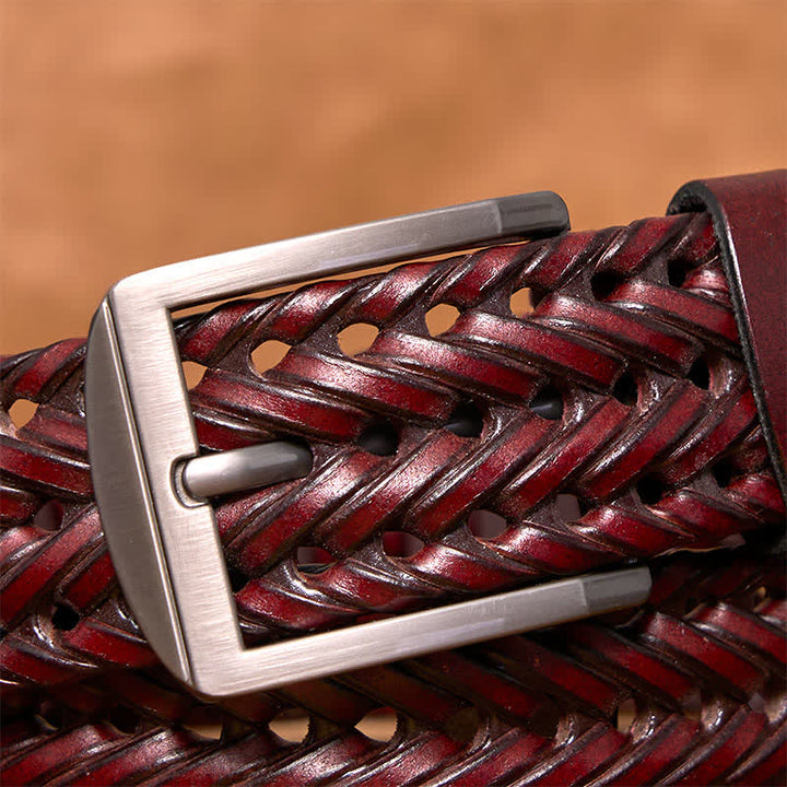 Ceinture en cuir tressée décontractée pour homme - image 18