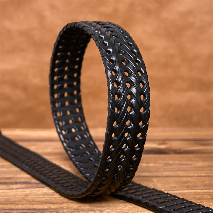 Ceinture en cuir tressée décontractée pour homme - image 10