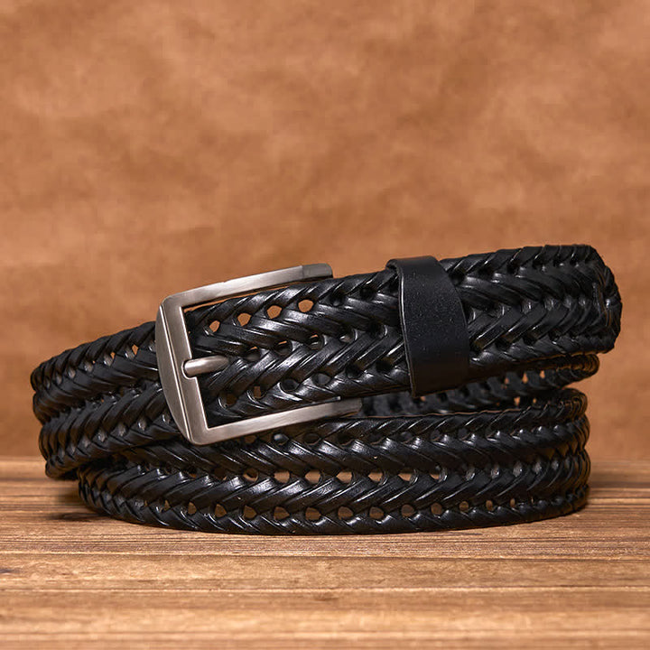 Ceinture en cuir tressée décontractée pour homme - image 7
