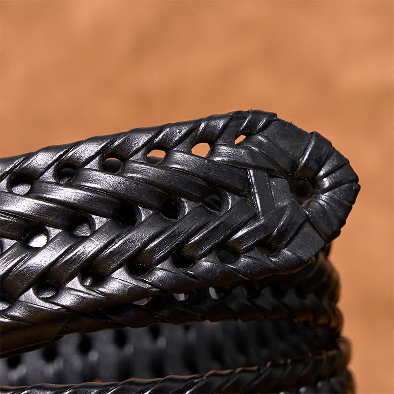 Ceinture en cuir tressée décontractée pour homme - image 9