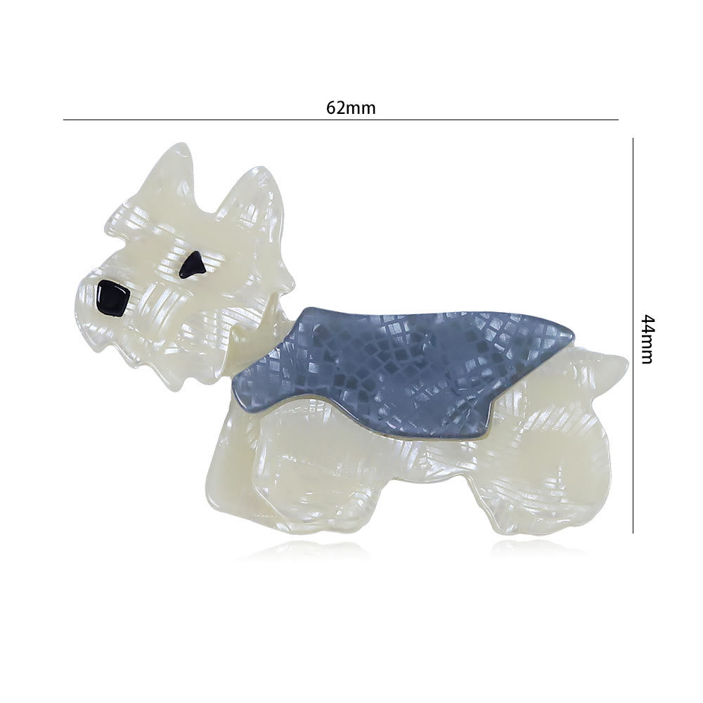 Broche en acrylique faite à la main en forme de chien Schnauzer mignon et tendance - image 5