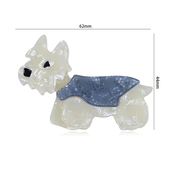 Broche en acrylique faite à la main en forme de chien Schnauzer mignon et tendance - image 5