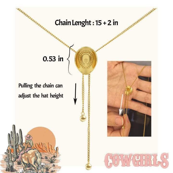 Collier avec pendentif personnalisé en forme de chapeau de cowboy occidental - image 7