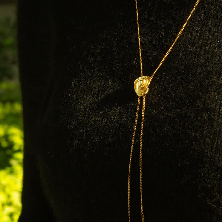 Collier avec pendentif personnalisé en forme de chapeau de cowboy occidental - image 2