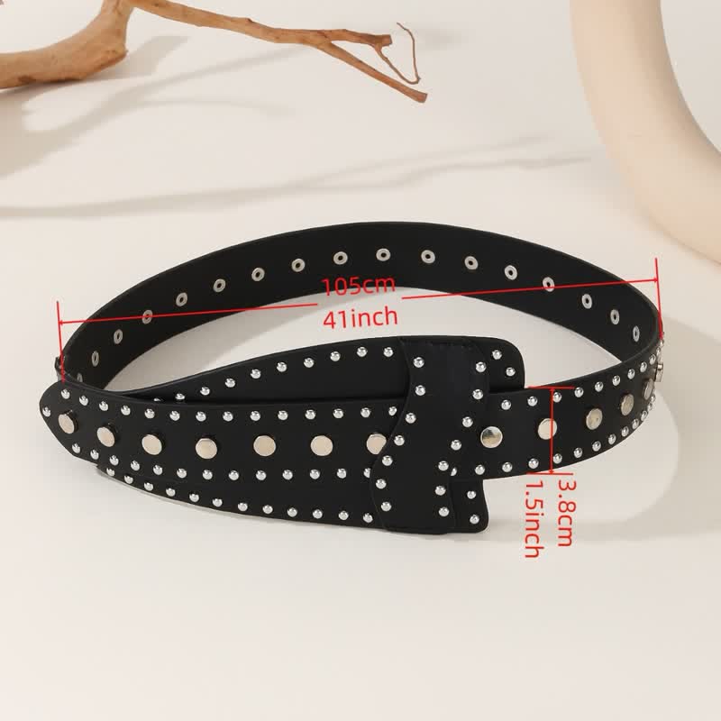 Ceinture corset en cuir à boucle boutonnée et rivetée pour femme - image 7