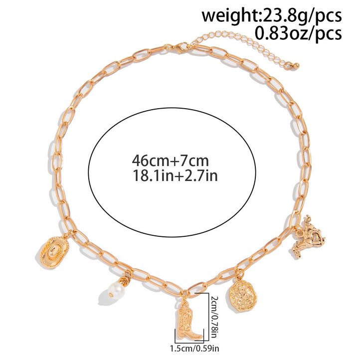 Collier exquis multi-éléments de style occidental pour femme - image 4