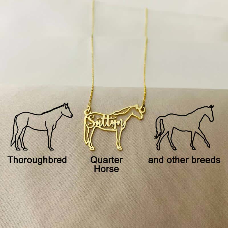 Collier avec pendentif personnalisé pour amoureux des chevaux - image 5